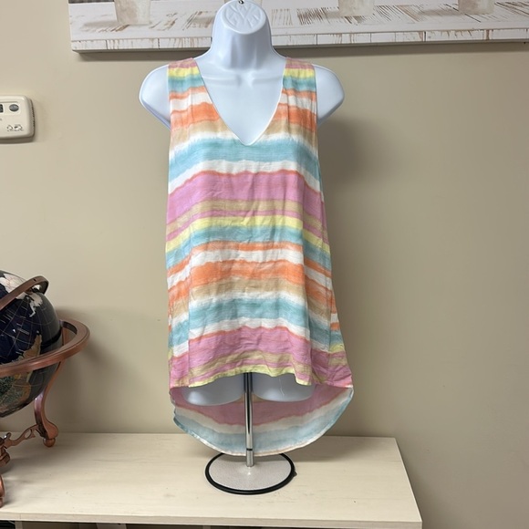 Everly Tops - NWOT Everly Large Pastel Stripe Sleeveless Blouse